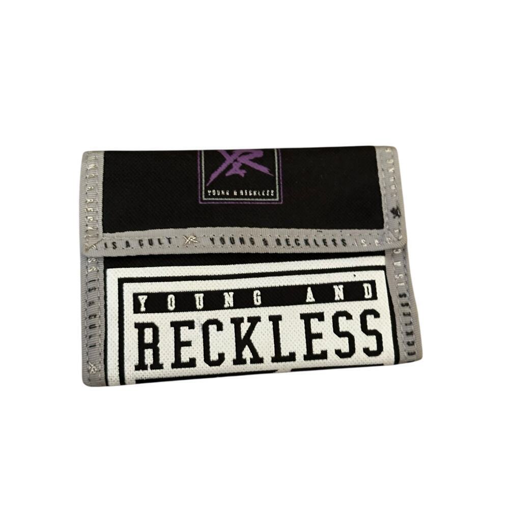 Young And Reckless Multicolor Purple Designer Graphic Tri-fold Skater Wallet